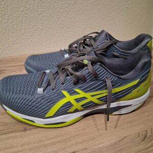 Asics Solution Speed FF2 Mens Tennis Size 11 Blue/Green EXCELLENT + CLEAN